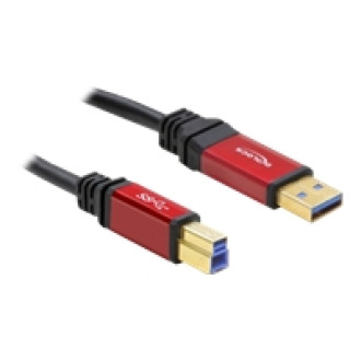 DELOCK Kabel USB 3.0 rot A-B St/St 2.0m