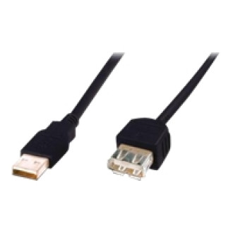 ASSMANN USB2.0 Verlaengerungskabel 3m USB A/M zu A/F bulk schwarz