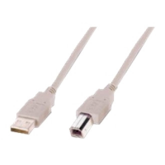 ASSMANN USB2.0 Anschlusskabel 1,8m USB A zu USB B bulk beige