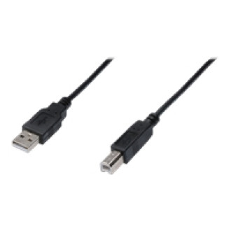 ASSMANN USB2.0 Anschlusskabel 1,8m USB A zu USB B AWG28 schwarz bulk