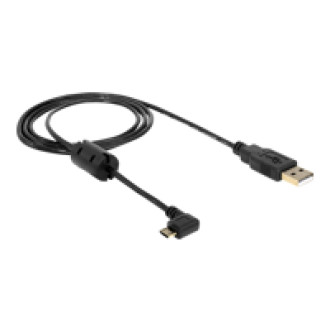 DELOCK Kabel USB micro-B St/ USB-A St Ferrk. 1m 270G links/rechts