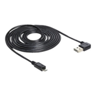 DELOCK Kabel EASY USB 2.0-A 90G gewinkelt > Micro-B Stecker/Stecker 5 m