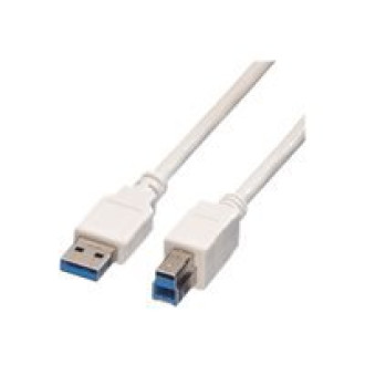 VALUE USB 3.2 Gen 1 Kabel Typ A-B weiss 0,8m