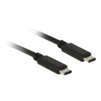 DELOCK Kabel USB 2.0 USB Type-C Stecker > USB Type-C Stecker 0,5 m schwarz