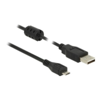 DELOCK Kabel USB 2.0 Typ-A Stecker > USB 2.0 Micro-B Stecker 5,0 m schwarz