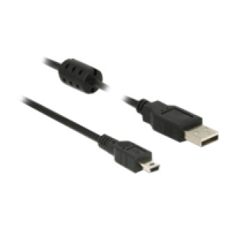 DELOCK Kabel USB 2.0 Typ-A Stecker > USB 2.0 Mini-B Stecker 1,5 m schwarz