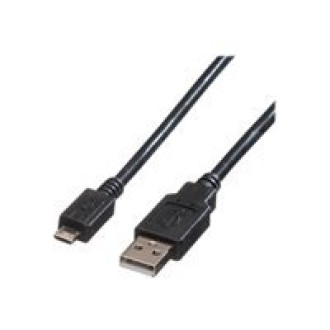ROLINE USB 2.0 Kabel USB A ST - Micro USB B ST schwarz 3m