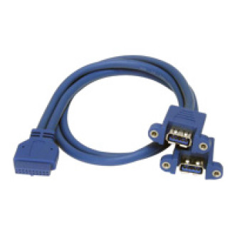 STARTECH.COM 2 Port Panel Mount USB 3.0 Cable - USB A to Motherboard Header Cable F/F