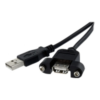 STARTECH.COM 1 ft Panel Mount USB Cable A to A - F/M