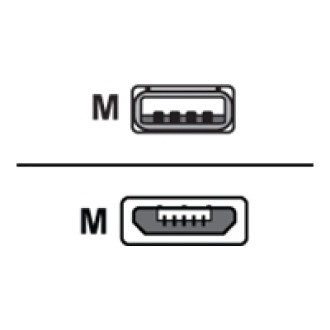 DELOCK Kabel EASY USB 2.0-A > EASY Micro-B oben/unten gewinkelt Stecker/Stecker 1 m