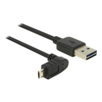 DELOCK Kabel EASY USB 2.0-A > EASY Micro-B oben/unten gewinkelt Stecker/Stecker 0,5 m