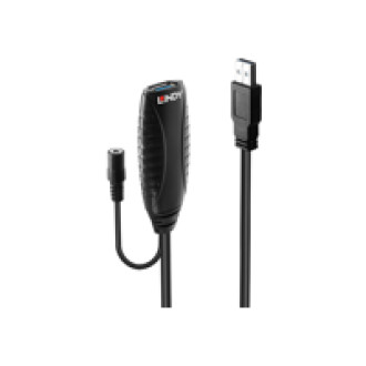 LINDY USB 3.0 Active Extension 10m, unterstuetzt USB SuperSpeed-Transferraten bis max. 5Gbitps