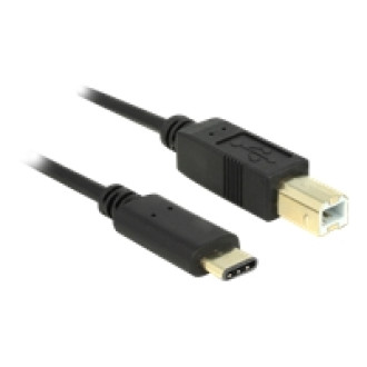 DELOCK Kabel USB Typ-C 2.0 Stecker > USB 2.0 Typ-B Stecker 2,0 m schwarz