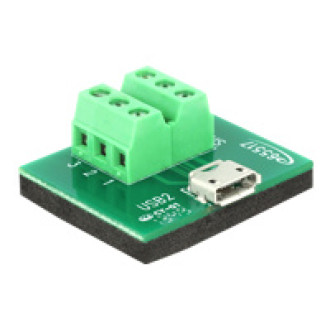 DELOCK Adapter Terminalblock > Micro USB Buchse