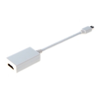 DIGITUS DisplayPort Adapterkabel mini DP - HDMI Typ A St/Bu 0,15m DP 1.1a CE we