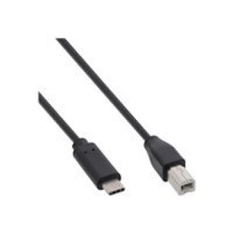 INLINE USB 2.0 Kabel Typ C an B Stecker Stecker schwarz 0,5m