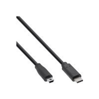 INLINE USB 2.0 Kabel Typ C an Mini-B 5pol. Stecker Stecker schwarz 0,5m