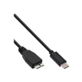 INLINE USB 3.1 Kabel Typ C an Micro-B Stecker Stecker schwarz 1m