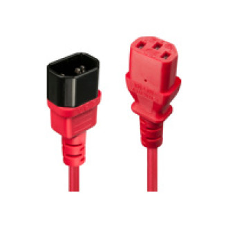 LINDY 2m IEC Verlaengerung rot