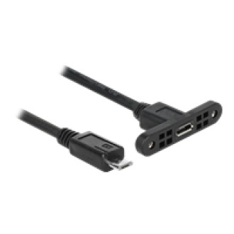 DELOCK Kabel USB 2.0 Micro-B Buchse zum Einbau > USB 2.0 Micro-B Stecker 25 cm