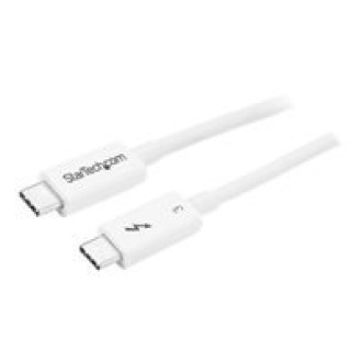 STARTECH.COM Thunderbolt 3 Cable - 40Gbps - 0.5m - White - Thunderbolt USB and DisplayPort Compatible