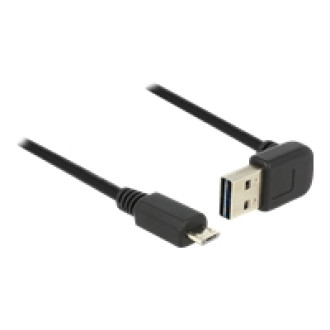 DELOCK Kabel EASY-USB 2.0 Typ-A Stecker gewinkelt oben / unten > USB 2.0 Typ Micro-B Stecker 5 m