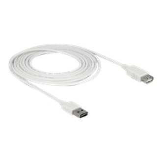 DELOCK Verlängerungskabel EASY-USB 2.0 Typ-A Stecker > USB 2.0 Typ-A Buchse weiss 3 m