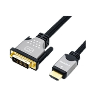 ROLINE Monitorkabel DVI - HDMI ST-ST dual link schwarz / silber 1m