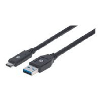 MANHATTAN USB 3.1 Typ C Gen1-Kabel 3m Typ C-Stecker auf Typ A-Stecker 5 Gbit/s schwarz