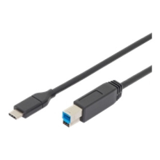 ASSMANN USB Type-C Verbindungskabel Typ C auf B St/St 1,0m voll ausgestattet Gen2 3A 10GB 3.1 Version CE sw