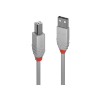 LINDY 1m USB 2.0 A/B Kabel Anthra Line