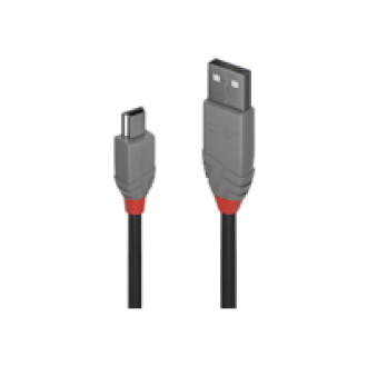 LINDY 2m USB 2.0 A/Mini-B Anthra Line
