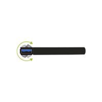 INLINE 180 Twist Hub USB 3.0 4 Port drehbar schwarz