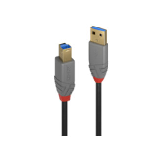 LINDY 5m USB 3.0 Typ A an B Kabel Anthra Line 5Gbit/s