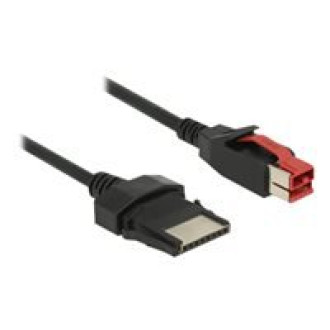 DELOCK PoweredUSB Kabel Stecker 24 V > 8 Pin Stecker 2 m für POS Drucker und Terminals