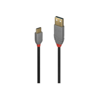LINDY 2m USB 2.0 Typ A an C Kabel Anthra Line
