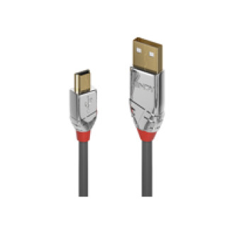 LINDY 1m USB 2.0 Typ A/Mini-B Kabel Cromo Line 480 Mbit/s