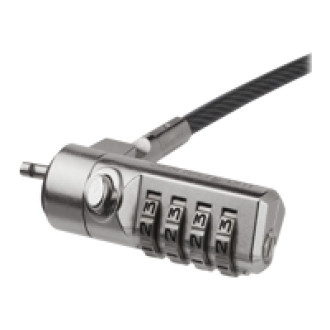 STARTECH.COM Laptop Cable Lock - Swivel Hinge - 2 m Steel Cable - 4-Digit Combination Lock - Locking Security Cable