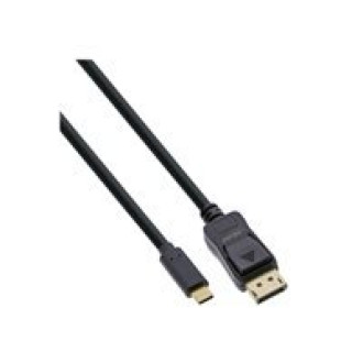 INLINE USB Displaykabel USB Typ-C Stecker zu DisplayPort Stecker DP Alt Mode 4K2K schwarz 1m