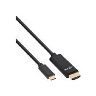 INLINE USB Displaykabel USB Typ-C Stecker zu HDMI Stecker DP Alt Mode 4K2K schwarz 3m