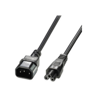 LINDY IEC C14 to C5 Ext Cable IEC C14 to C5 Cloverleaf 3m