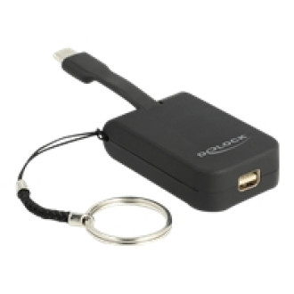 DELOCK USB Type-C Adapter zu mini DisplayPort DP Alt Mode 4K 60Hz - Schlusselanhänger