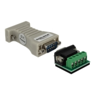 DELOCK Konverter 1 x Seriell RS-232 DB9 Buchse zu 1 x Seriell RS-422/485 DB9 Stecker mit ESD Schutz 15 kV