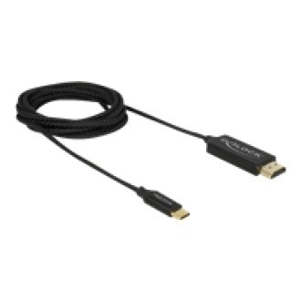 DELOCK USB Kabel Type-C zu HDMI DP Alt Mode 4K 60Hz 2m koaxial