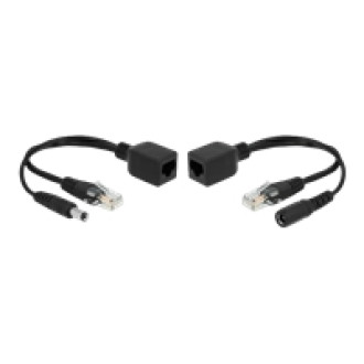 DELOCK Passives PoE Adapter Set RJ45 DC 5,5x2,1mm
