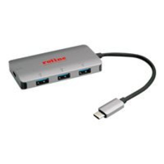 ROLINE USB 3.2 Gen 1 Hub 3fach Typ C Anschlusskabel PD+Data