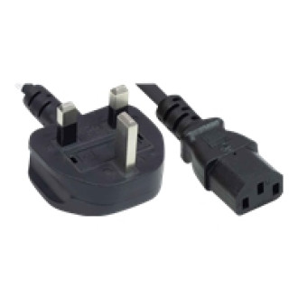 MANHATTAN Stromkabel Kaltgeraete Stecker C13 auf UK-Stecker 1,8m