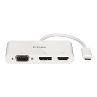 D-LINK DUB-V310 3-in-1 USB-C Video Adapter 1x HDMI 1x DisplayPort 1x VGA-Port