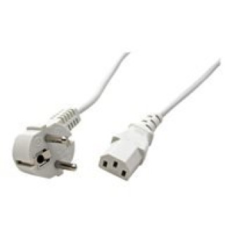 VALUE Netzkabel gerade IEC-Buchse weiss 1,8m