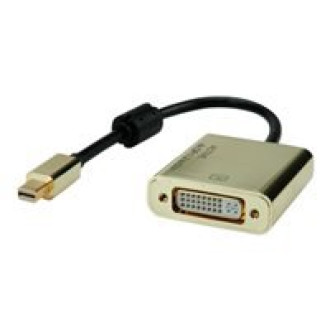 ROLINE GOLD 4K Mini DisplayPort-DVI Adapter Aktiv v1.2mini DP ST - DVI BU